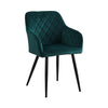 Set of 2 Armchairs Dining Chairs with Arms Velvet PU Faux Leather Chairs Kitchen