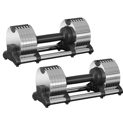 6 in 1 Adjustable Dumbbell Weight Set 24kg Lifting Gym Fitness Workout Weights