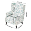 Armchair Stylish Modern Living Room Accent Chair Wood Frame Floral Pattern Sofa