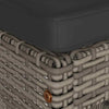 Garden Bar Stools with Cushions 4 pcs Grey Poly Rattan