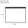 72-120Inch Electric Motorised Projector Screen Home Cinema 4:3 Remote HD TV