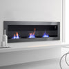 Bio Ethanol Fireplace Modern Wall Biofire 2/3 Burner Fire Place With Glass Panel
