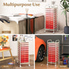 Mobile Rolling Utility Cart 10 Drawers Storage Trolley Home Office Organizer