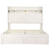 4ft6 Double Upholstered Bed with Drawers and Headboard with Charging Function