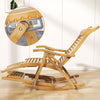 Folding Bamboo Rocking Armchair Office Garden Sun Lounger Recliner Relax Seat