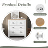 Chest of Drawers Wood 5 Drawers Cabinet Storage Organiser Unit for Bedroom White
