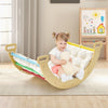 2-in-1 Arch Rocker Toddlers Wooden Double-Sided Climbing Arch Rocking Toy