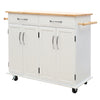 Luxury Kitchen Island Cabinet Breakfast Bar Storage Trolley Cart Table Unit Home