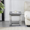 Nest Of 3 Nested Nesting Tables Side End Coffee Table Wooden for Living Room