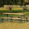Outdoor Patio Folding Table Chairs Bench Set Garden Dining Beer Wooden Furniture