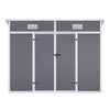 8 x 4ft Plastic Garden Storage Shed Outdoor Storage House Tool Sheds Double Door