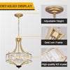 Elegant K9 Crystal Glass Chandelier 5-Light Ceiling Pendant Lighting Fixture E14