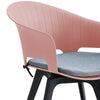 4Pcs Plastic Cushioned Chairs Accent Desk Chairs Home Restaurant Dining Chairs