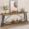 70.9'' Long Console Table, Industrial Entryway Hallway Sofa Table Behind Couch