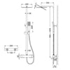 Bathroom Mixer Shower Thermostatic Dual Head Square Rainfall Handset Matte Black