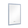 LED 3 Colour Illuminated Bathroom Mirror with Clock Demister Touch Switch IP44