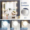 White Dressing Table with LED Lights Mirror 5 Drawers Stool Cabinet Make up Desk