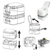24L Portable Toilet Flushing Chemical Toilet Potty Camping Caravan Easy Clear