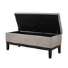 110cm Ottoman Storage Box Linen Fabric Blanket Toy Box Pouffe Bench Footstool