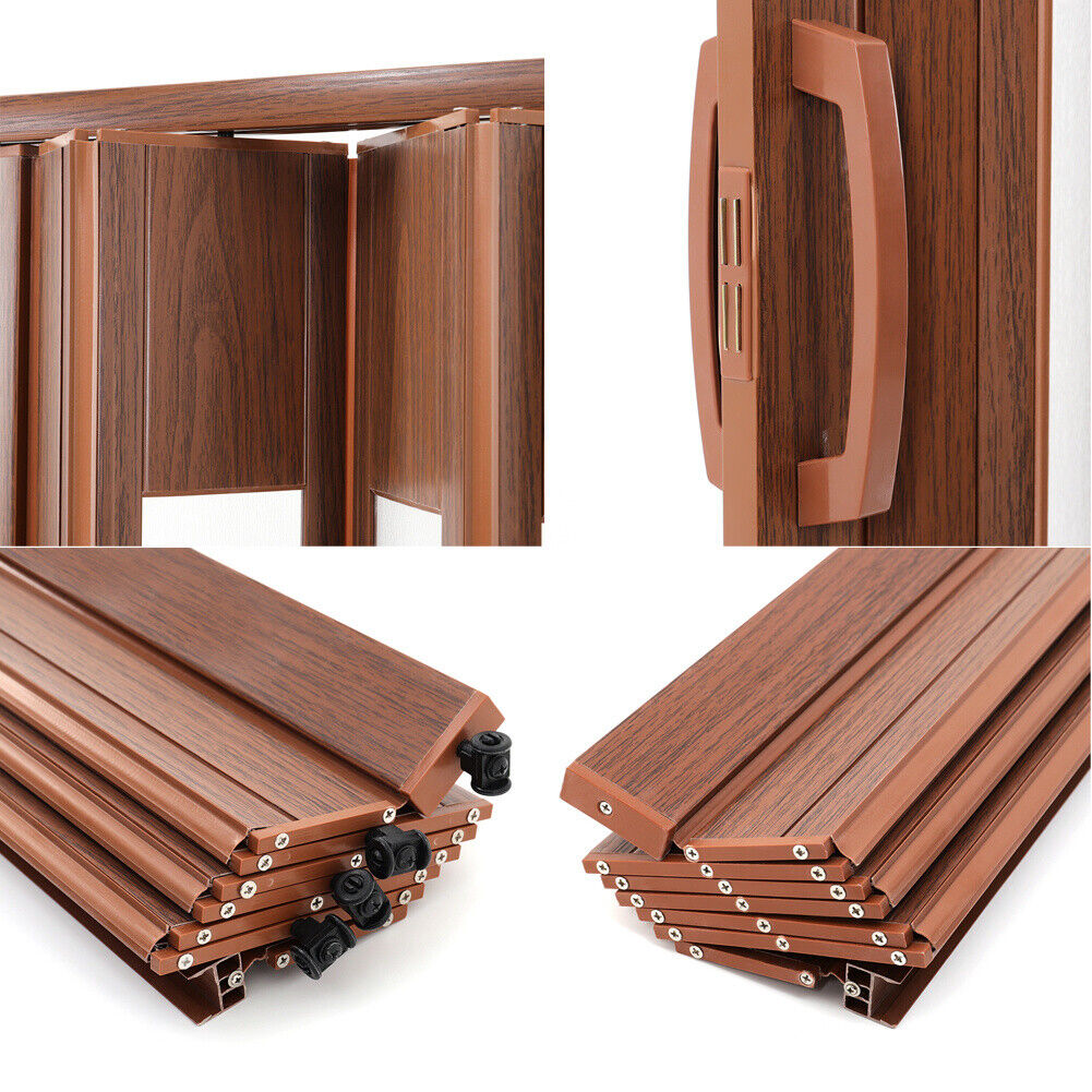 Foldable Pvc Material 2M Folding Door Single Panel PVC Plastic Sliding Door Indoor Closet Ro ...