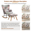 Rocking Chair with Single Sofa, Chair with Footstool and Pillow for Living Room