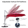 3.3m Patio Offset Cantilever Umbrella Outdoor Round Hanging Market Parasol