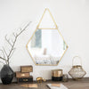 Wall Mounted Bathroom Mirror Cosmetic Makeup Shaving Mirror HD Glass Metal Frame
