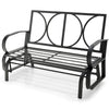 2 Seater Blue Outdoor Glider Bench with Cushions