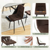 4X Dining Chairs Faux Leather Padded Seat Metal Legs Dining Room