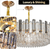 Modern Luxury round Crystal Chandelier: 40Cm 3-Tiers Ceiling Hanging Pendant Lig