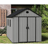 8x12FT Outdoor Garden Storage shed Gabled Plastic Tool Shed with Foundation Lock