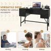 Modern Study Writing Desk Computer Desk with 4 Drawers-Black