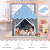 Kids Playhouse Tent Toddler large Castle Fairy Cotton Tent w/Star Lights Blue