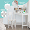 Children Corner Desk & Chair Set Kids Writing Table with Chair