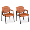Set of 2 Big & Tall Guest Chair Waiting Room Chair Coffee