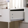 White Dressing Table Set with LED Lights 5 Drawers Mirror Bedroom Makeup Storage