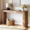 160cm Solid Wood Console Table Entryway Sofa Table for Living Room, Hallway