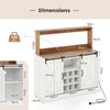 Dining Room 120cm Kitchen Buffet Sideboard Wine Cabinet w/Shelves