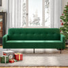 Fabric Sofa Bed Small Couch Settee Loveseat Sofabed Single Sleeper Recliner Beds