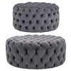 50/70/100cm Velvet Coffee Table Footstool Button Ottoman Pouffe Bench Seat