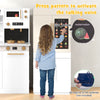 Kids Kitchen Playset Play Kitchen Refrigerator w/ Talking Wall Chart