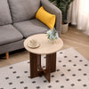 Mid Century 50cm Round Coffee Table Side Table for Living Room&Apartment Wooden