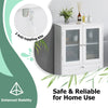 Floor Cabinet Freestanding Bathroom Storage Cabinet-White