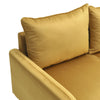 Double Seat Sofa Loveseat Couch 2 Seater Velvet Armchair w/ Wood Legs&Cushions