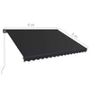 Manual Retractable Awning with LED 400x300 cm Anthracite