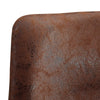 2x Brown Swivel Bar Stools Faux Suede Leather Metal Base Kitchen Chairs
