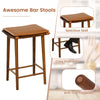 69CM Dining Bar Stool Set of 2 Counter Height Stool Chairs w/ Removable Cushion