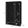 67" Portable Clothes Closet Wardrobe Non-woven Fabric Hanging Rod Bedroom UK