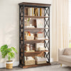 71'' Tall Bookshelf, 6-Tier Floor Standing Bookcase with Open Storage Shelves