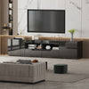 2M TV Unit Stand Cabinet w/LED Lights High Gloss Doors Entertainment Storage
